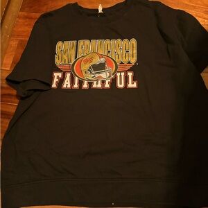 San Francisco Faithful Black‎  short sleeve crewneck size 2x 49ers niners 0126